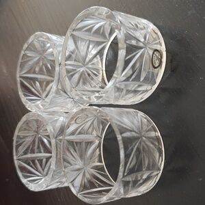 Crystal Napkin Rings Set 10